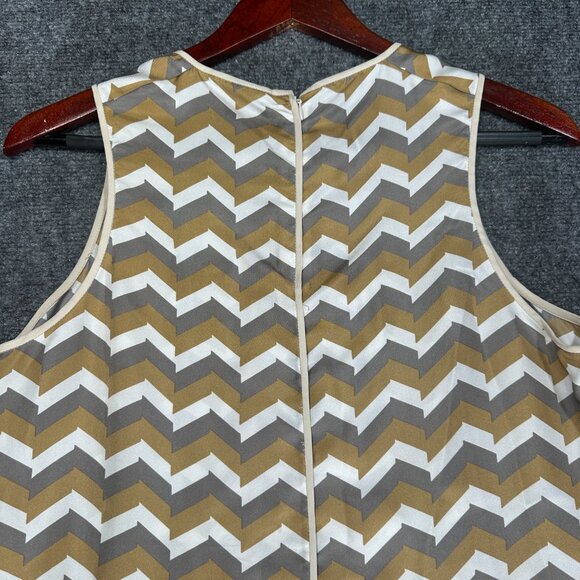 Rag & Bone Top Womens Medium Sleeveless Blouse Silk Print Zip Back Neck - Picture 7 of 7